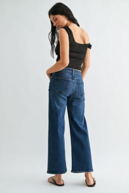 JBD HR Wide Leg Dark Denim