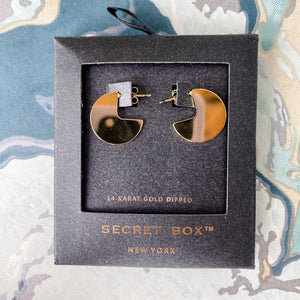 Semi Circle Gold Earring