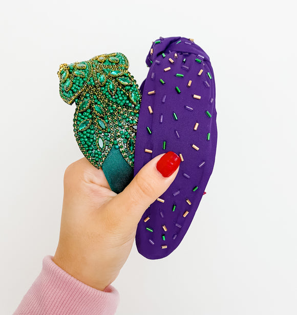 Mardi Gras Confetti Headband Mimosa Boutique