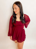 Wine Not Long Sleeve Romper