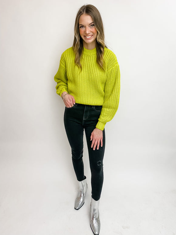 Bailey Sweater Lime Knit