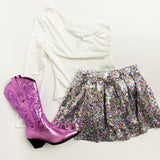 Lover Sequin Mini Skirt