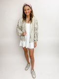 Break A Sweat Ruched Sleeve Jacket