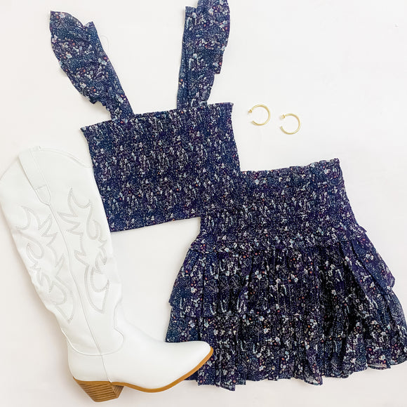 Natasha Smocked Crop Tank