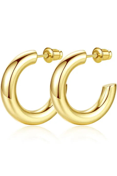 FB Cleo Chunky Gold Hoops