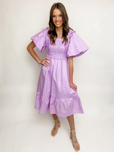 Tricia Puff Sleeve Midi Dress