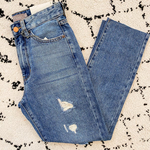 High Rise Destroyed Mom Jean