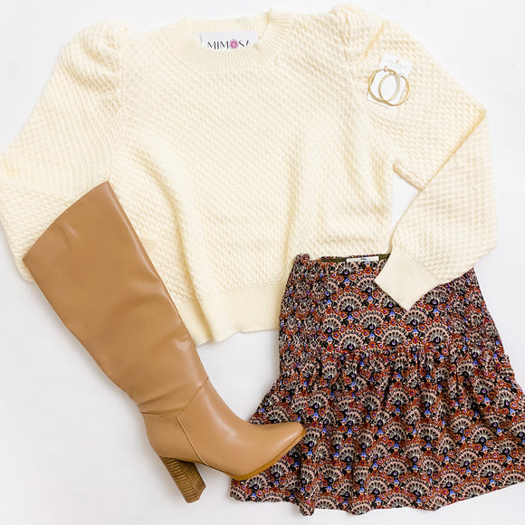 Dylan Fan Print Mini Skirt