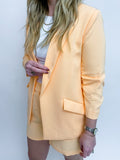 Fresh Blooms Ruched Blazer