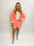 Fresh Blooms Ruched Blazer
