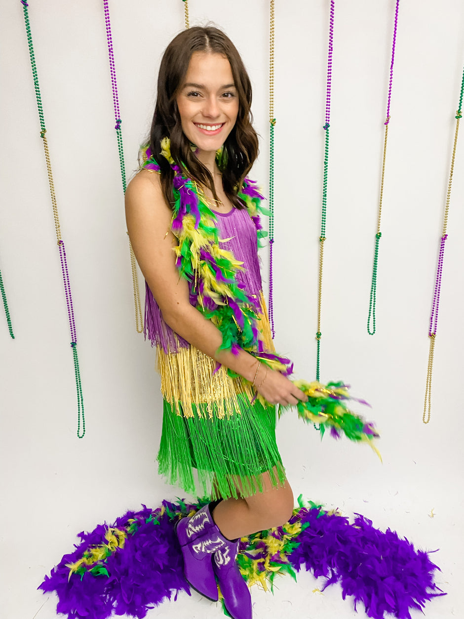 Mardi Gras Mini Stripe Charlotte Dress main image 1