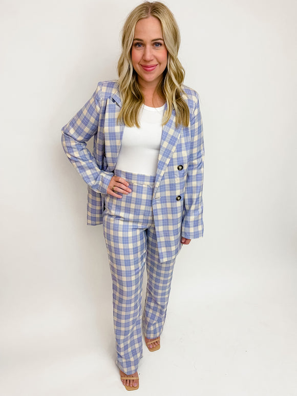 Work Day Plaid Pant