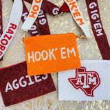 TJ Aggies Beaded Pouch