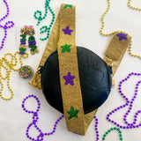 Mardi Gras Stars Beaded Bag Strap