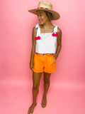 Party Pom Crop Tank