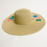 Sun Sand Sea Straw Boater Hat