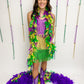 Mardi Gras Sequin Fringe Mini Dress