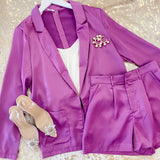 Kiki Satin Boyfriend Blazer