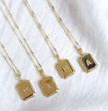 KD Initial Tile Necklace