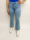 JBD High Rise Crop Flare Light Wash