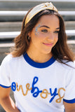 Cowboys Glitter Script Sweater Top